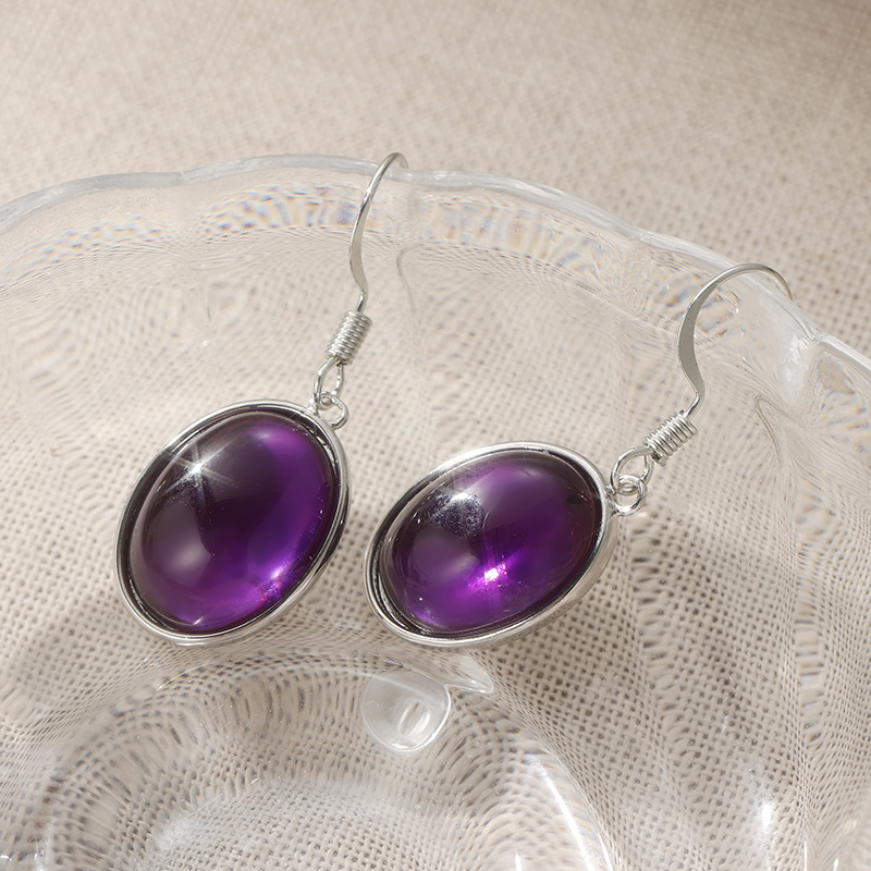 Women's Elegant Minimalist Oval Teardrop Copper Earrings